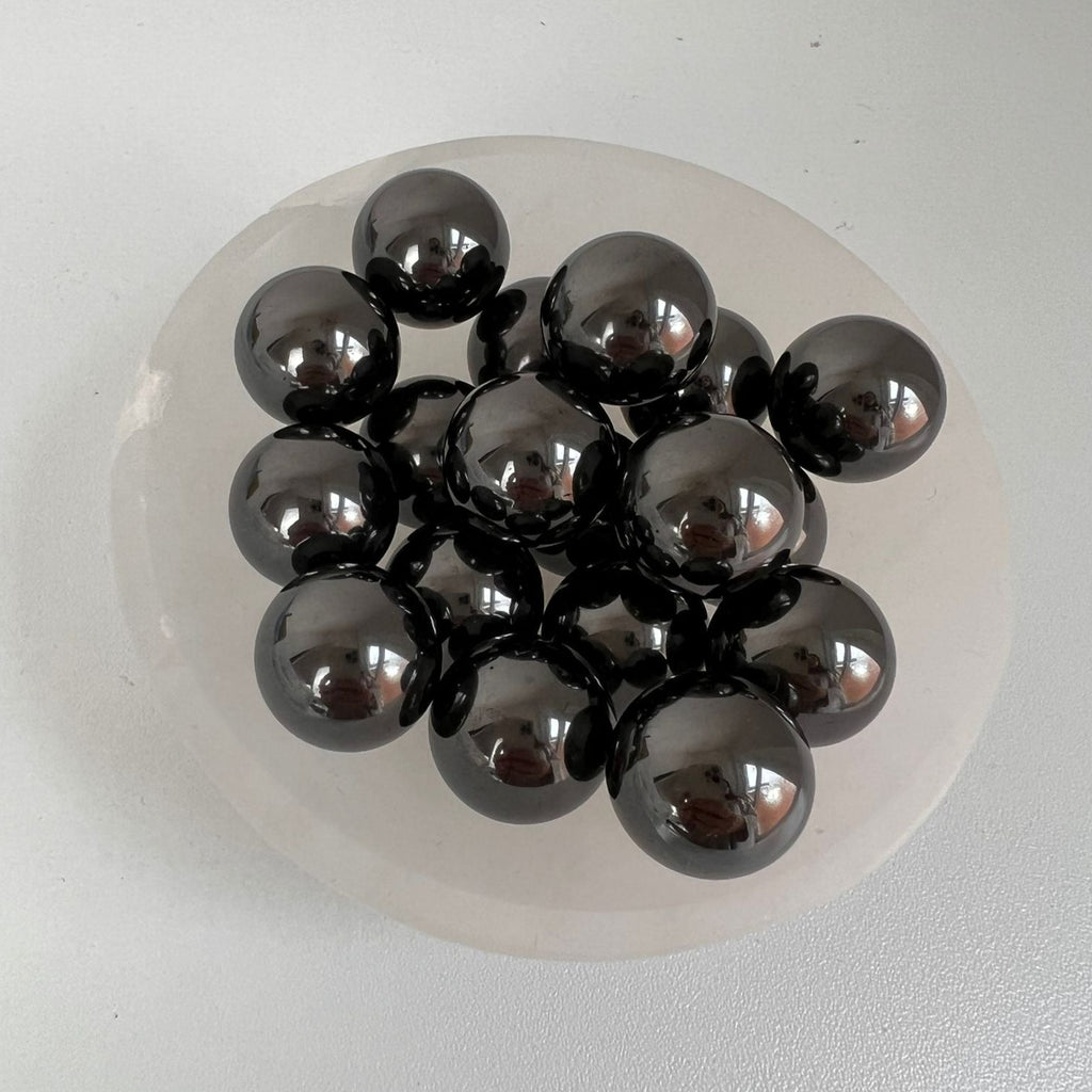 SOLID: Hematite Mini Sphere - Scene & Stone