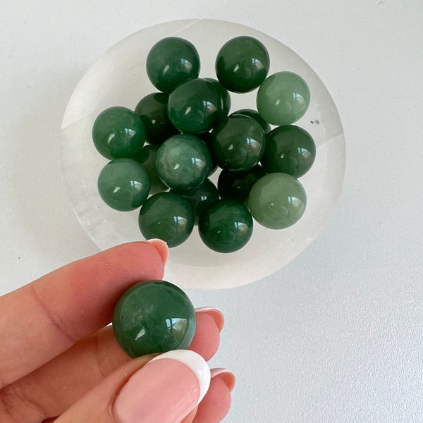 GOAL: Green Aventurine Mini Sphere - Scene & Stone